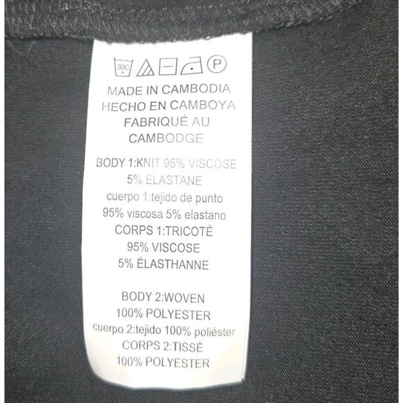 MICHAEL KORS Womens Sleeveless Knit Woven Mix Layered Top Sheer Womens Black Sm - Picture 9 of 9